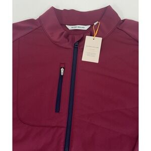 NWT PETER MILLAR Merge Hybrid Full Zip Golf Jacket POM Deep Red Size XXL $245